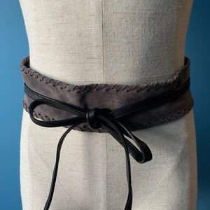 Wrap leather belt by Garnet Hill